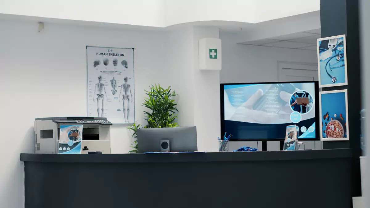 No People Hospital Reception Desk